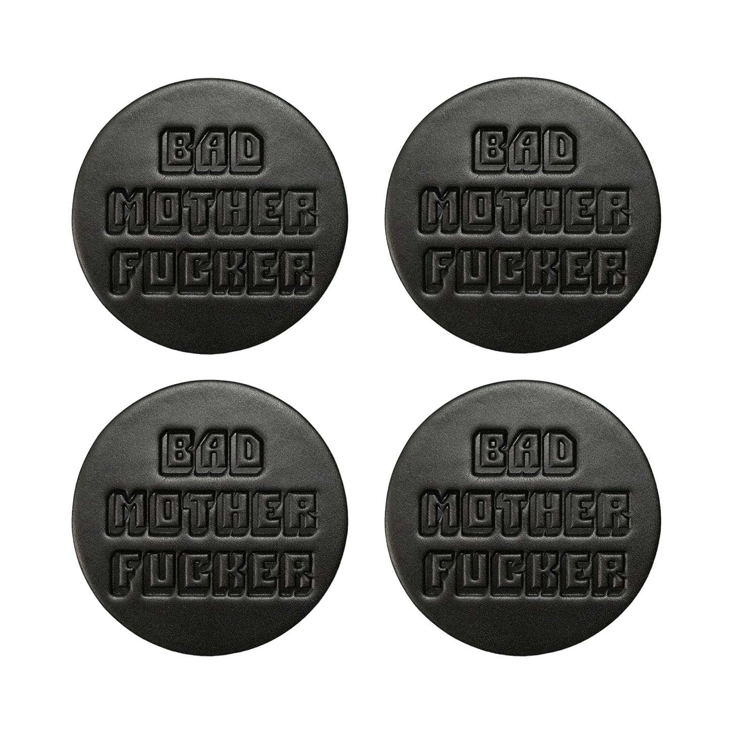 Bad Mother F***er Coaster Set (Black)