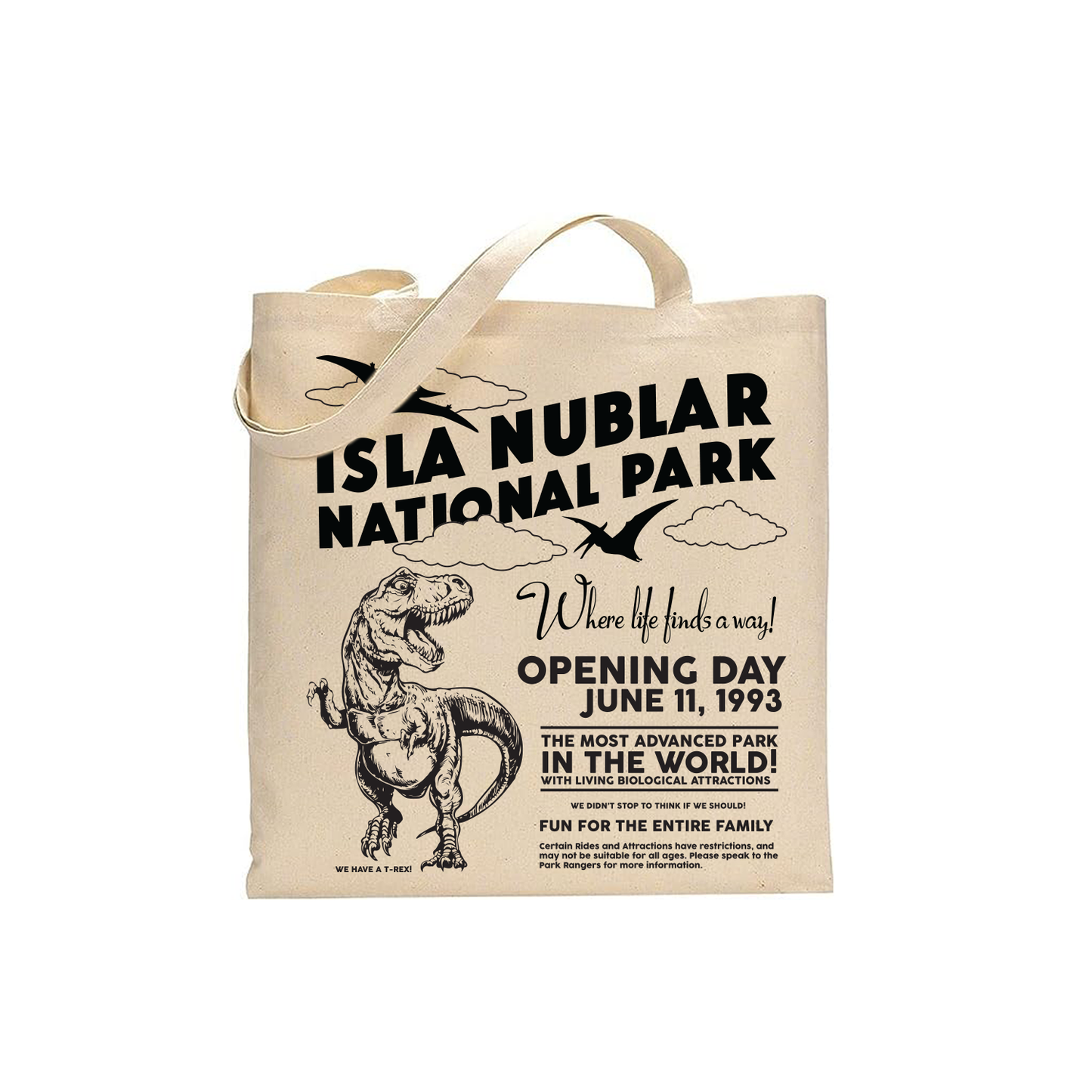 Isla Nublar National Park Tote Bag - Natural