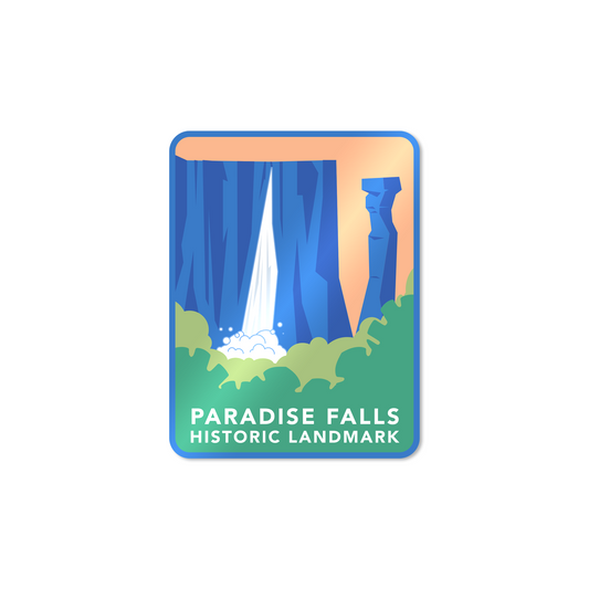 Paradise Falls Historic Landmark Sticker