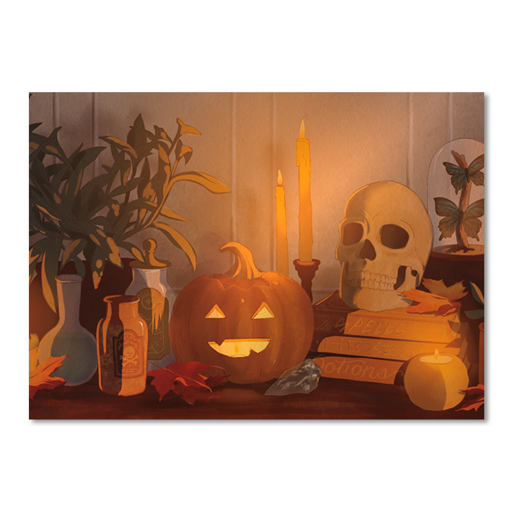 Halloween Vibes Postcard