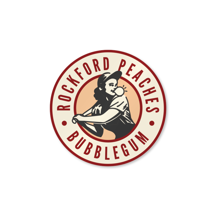 Rockford Peaches Bubblegum Sticker