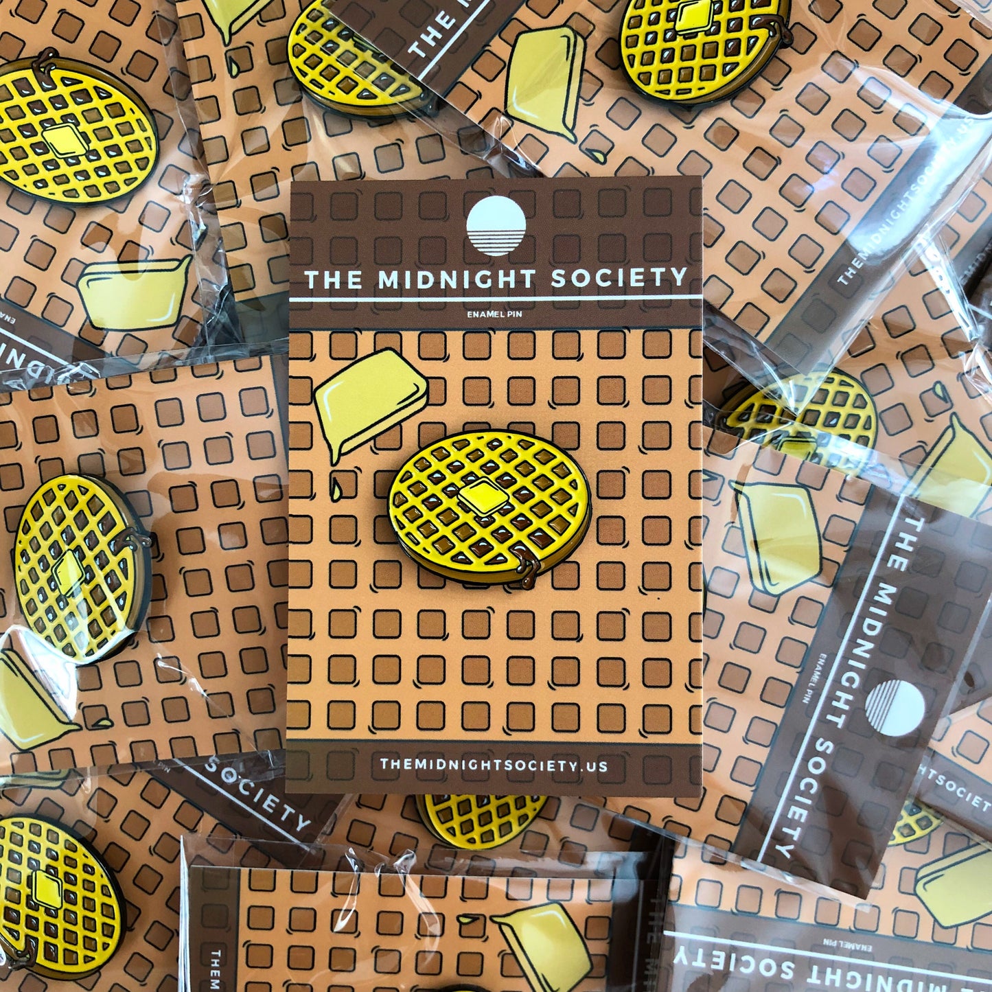 Buttery Waffle Enamel Pin