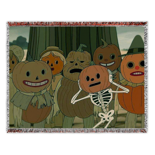 Pumpkin People Woven Blanket