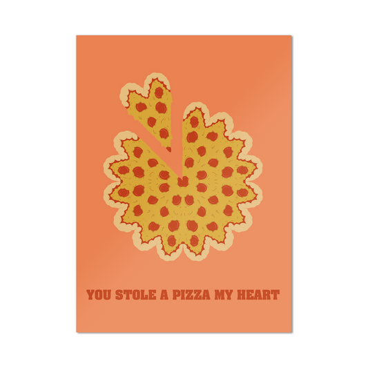 Pizza My Heart Valentine's Day Card