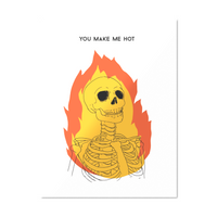 You Make Me Hot Valentine's Day Card